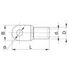 TRACON CLH6-8 Szigeteletlen szemes csősaru,ónozott elektrolitréz 6mm2, M8, (d1=4.4mm, d2=8.4mm), 100 db/csomag