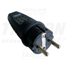 TRACON Csatlakozó dugó, védőérintkezővel, gumi villanyszerelés
