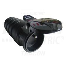 TRACON Csatlakozóaljzat csapos védőérintkezővel, gumi villanyszerelés