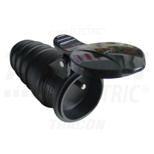 TRACON Csatlakozóaljzat csapos védőérintkezővel, gumi16A, 250V, 2P+E, IP44 (FRENCH) villanyszerelés