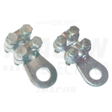 TRACON Csavarozható réz öntvénysaru, 4 csavarral120-150mm2, M14, 4x(M8x40) villanyszerelés