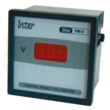 TRACON Digitális 1 fázisú váltakozó áramú voltmérő, direkt96×96mm, 500V AC mérőműszer