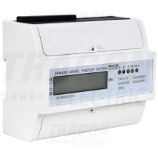 TRACON Digitális fogyasztásmérő 3 fázisú 7 modul villanyszerelés