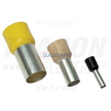 TRACON E28 Szigetelt (PA6.6) érvéghüvely, ónozott elektrolitréz, fekete 25mm2, L=30,7mm villanyszerelés