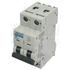 TRACON Egyenáramú kismegszakító PV rendszerekhez, 2 pólus, C kar. 16A, 440V DC villanyszerelés