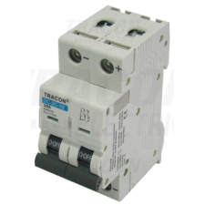 TRACON Egyenáramú kismegszakító PV rendszerekhez, 2 pólus, C kar.63A, 440V DC villanyszerelés