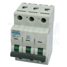 TRACON Egyenáramú kismegszakító PV rendszerekhez, 3 pólus, C kar.25A, 660V DC villanyszerelés