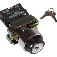 Tracon Electric Kulcsos kapcsoló, fémalap, bal-jobb KI, kétállású - 1xNO, 3A/230V AC, IP42 NYBG41KK - Tracon villanyszerelés