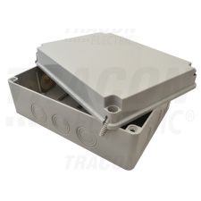 TRACON Elektronikai doboz, világos szürke, teli fedéllel310×230×130, IP67 villanyszerelés