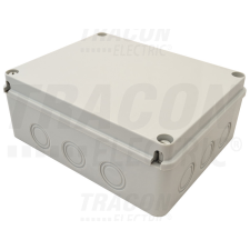 TRACON Elektronikai doboz, világos szürke, teli fedéllel 250×200×90, IP67 villanyszerelés