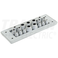 TRACON Elosztószekrény kábelbevezető,gumi, 17db kábelhez153×56×19mm, IP65 villanyszerelés
