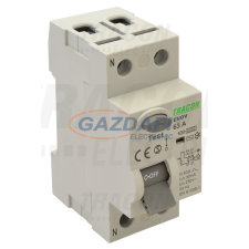 TRACON EVOV2P253 Áram-védőkapcsoló, 2 pólusú 25A, 300mA, 6kA, AC villanyszerelés