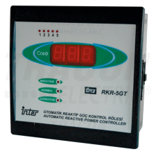 TRACON Fázisjavító automatika, egyfázisú, 5 kondenzátor telephez144×144mm villanyszerelés