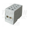 TRACON FLE-25 Főáramköri leágazó kapocs, sínre szerelhető, szürke 2×25mm2 / 2×25mm2, 400VAC, 101A