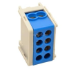 TRACON FLE-25K sínre szerelhető/ kék/ 2×25mm2 / 2×25mm2/ 400VAC/ 101A főáramköri leágazó kapocs (TRACON_FLE-25K)