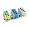 TRACON FLE-25ZS Főáramköri leágazó kapocs, sínre szerelhető, zöld/sárga 2×25mm2 / 2×25mm2, 400VAC, 101A