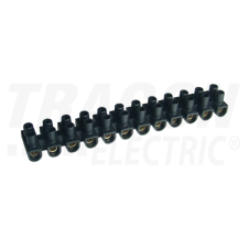 TRACON Flex. nyomólemezes sorozatkapocs, H profil, 12 tag, fekete16mm2, 450VAC, 63A, PP villanyszerelés