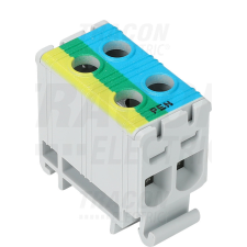 TRACON Főáramköri leágazó kapocs dupla, felületre szerelhető, kék,zöld/sárga 35-240mm2 villanyszerelés