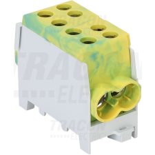 TRACON Főáramköri leágazó kapocs dupla, sínre szerelhető, zöld/sárga 6-35mm2 villanyszerelés