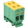 TRACON Főáramköri leágazó kapocs, sínre szerelhető, zöld-sárga  1.5-16mm2, max. 1000VAC, 1500VDC, max.85A