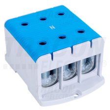 TRACON Főáramköri leágazó kapocs tripla, felületre szerelhető, kék 35-240mm2 villanyszerelés