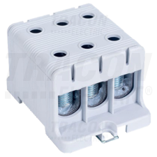 TRACON Főáramköri leágazó kapocs tripla, sínre és felületre szerelhető, szürke 16-95mm2 villanyszerelés