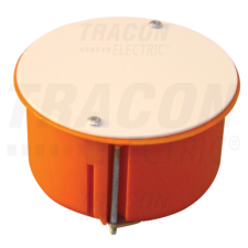 TRACON Gipszkarton doboz, sima, fedéllel, narancssárga80×45mm villanyszerelés