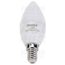 TRACON Gömb burájú LED fényforrás SAMSUNG chippel E14, 7W, 4000K izzó
