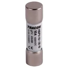TRACON HBPV-10X38-10 Hengeres biztosító PV gPV, 10A,1000VDC,10kA,10x38 villanyszerelés