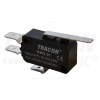 TRACON Helyzetkapcsoló, mikro, rugószáras1×CO 10(3)A/230V, 28mm, 6,3x0,8 mm, IP00