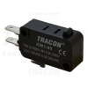 TRACON Helyzetkapcsoló, mikro, ütközős1×CO 10(3)A/230V AC, 4,8x0,5 mm, IP00
