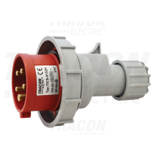 TRACON Ipari csatlakozó dugó, fokozott védelemmel16A, 400V, 3P+N+E, 6h, IP67 villanyszerelés