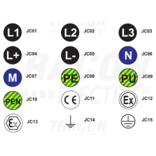 TRACON Jelölőcimke (öntapadós, PE)30 db/A5d=20 mm villanyszerelés