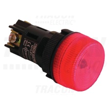 TRACON Jelzőlámpa, műanyag testű, sárga, izzó nélkül0,4A/250V AC, d=22mm, IP42 villanyszerelés
