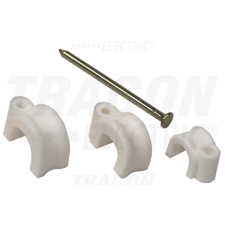 TRACON Kábelszorító bilincs, szeggel (20db)d=11mm, PE villanyszerelés