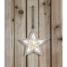 TRACON Karácsonyi LED falidísz, csillag, fa, elemes karácsonyi dekoráció