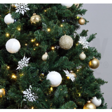 TRACON Karácsonyi LED fényfüzér 12m IP44 meleg fehér adapterrel karácsonyfa izzósor