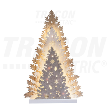 TRACON Karácsonyi LED fenyő, fa, elemes, 6+18h,13LED, 3000K, 2xAA karácsonyi dekoráció