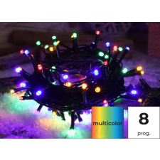 TRACON Karácsonyi programozható fényfüzér, színes, kültéri/beltéri230VAC, 5+20M, 200LED, 6W, RGB, IP44 kültéri izzósor