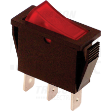 TRACON Készülékkapcsoló, BE-KI, piros-világító 16(6)A, 250V AC villanyszerelés