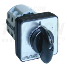 TRACON Kézikapcsoló, BE-KI 400V, 50Hz, 20A, 4P, 5,5kW, 48×48mm, 60° villanyszerelés