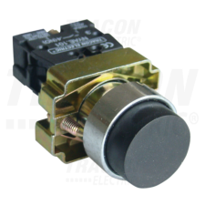 TRACON Kiálló nyomógomb, fémalapra szerelt, fekete1×NO, 3A/240V AC, IP42 villanyszerelés