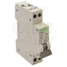TRACON Kismegszakító, 1+N pólus, C karakterisztika16A, C, 1P+N, 4,5kA villanyszerelés