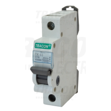 TRACON Kismegszakító, 1 pólus, B karakterisztika25A, 4,5 kA villanyszerelés