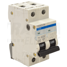 TRACON Kismegszakító, 2 pólus, B karakterisztika25A, 6kA villanyszerelés