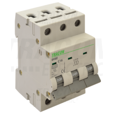 TRACON Kismegszakító, 3 pólus, B karakterisztika32A, B, 3P, 6kA villanyszerelés