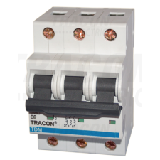 TRACON Kismegszakító, 3 pólus, B karakterisztika4A, 10kA villanyszerelés