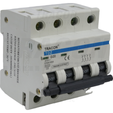 TRACON Kismegszakító, 4 pólus, D karakterisztika25A, 6kA villanyszerelés
