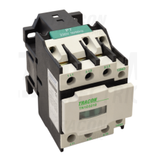 TRACON Kontaktor660V, 50Hz, 9A, 4kW, 24V AC, 3×NO+1×NO villanyszerelés