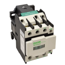 TRACON Kontaktor 660V, 50Hz, 32A, 15kW, 230V AC, 3×NO+1×NO villanyszerelés